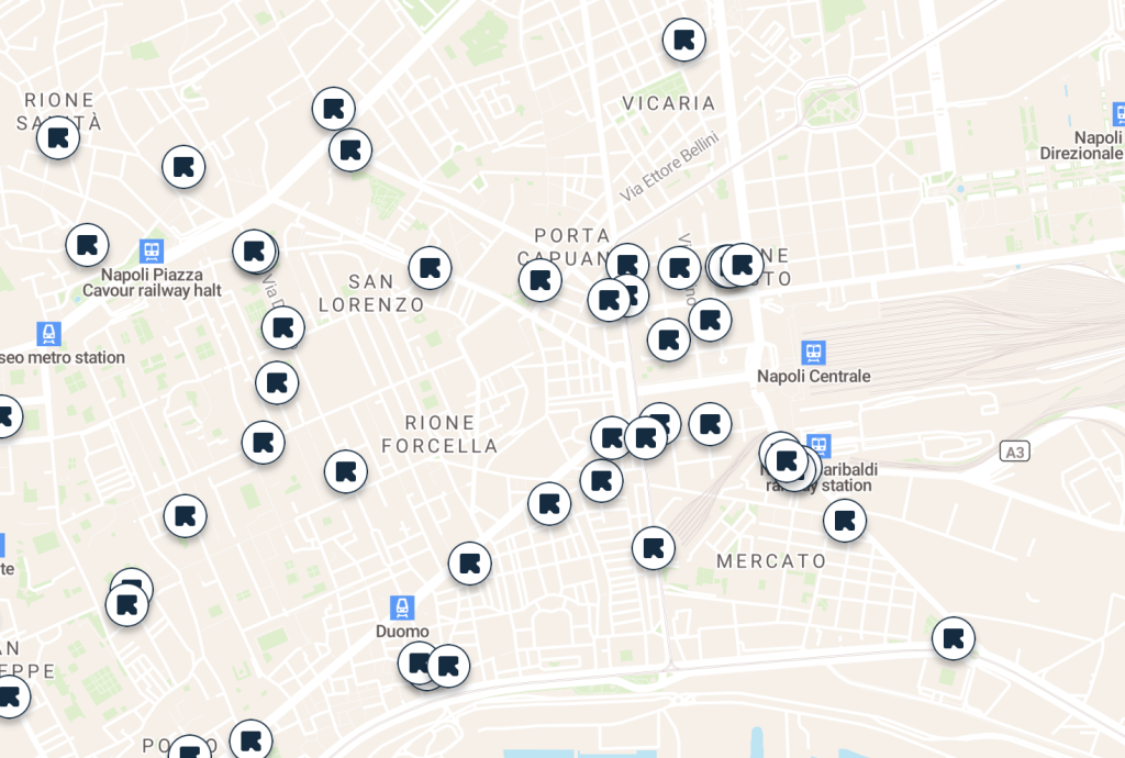 napoli centrale deposito bagagli mappa